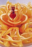 橙花水果拼盘